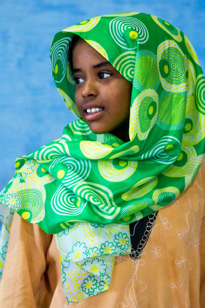 Nubian girl in Aswan, Egypt