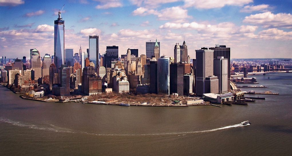 New York, New York City, NY, the Big Apple, Mercedes Noriega, Mercedes Noriega photography, city, urban, aerial, helicopter, aerial view of Manhattan, aerial view of New York, boat, downtown