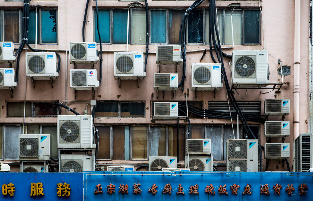 street photography, air conditioners, hot