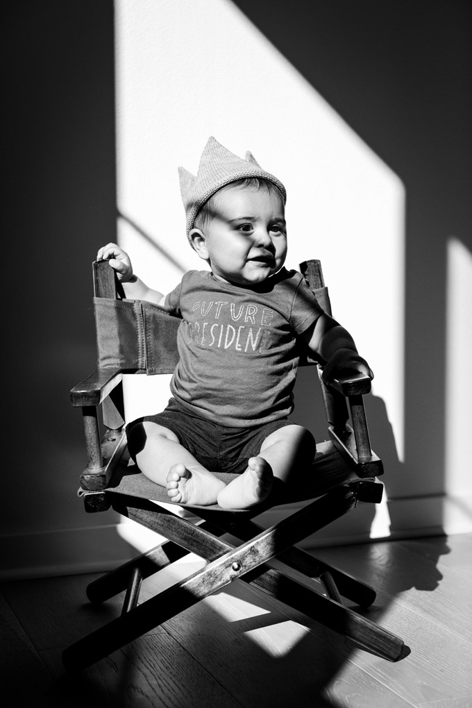 Future President, baby, portrait, baby portrait, toddler, shadows, Mercedes Noriega, Mercedes Noriega Photography