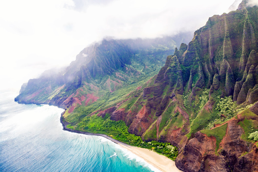 Kauai, the garden island, ocean, mountains, view, aerial view, na pali coast, Mercedes Noriega, Mercedes Noriega Photography